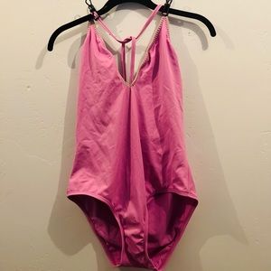 Light pink one pice swim suit